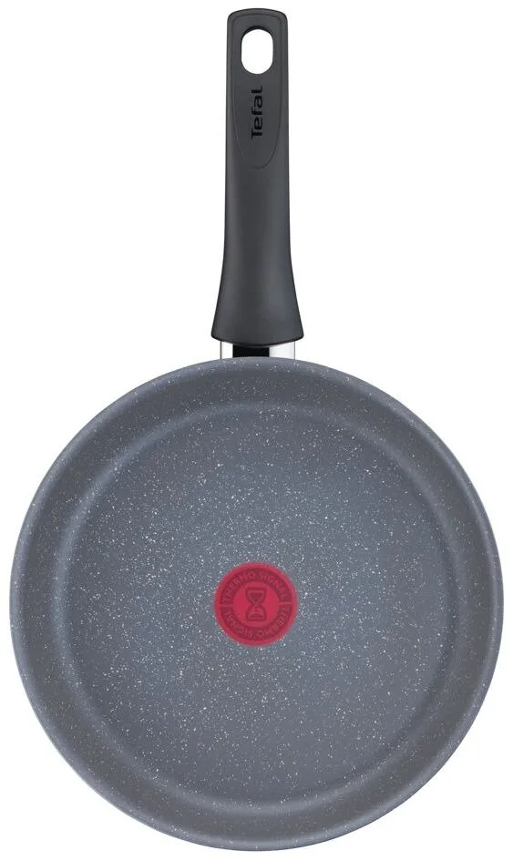 Сковорода Tefal Healthy Chef, 26 см, алюмінієва, з бакелітовою ручкою, сірого кольору.