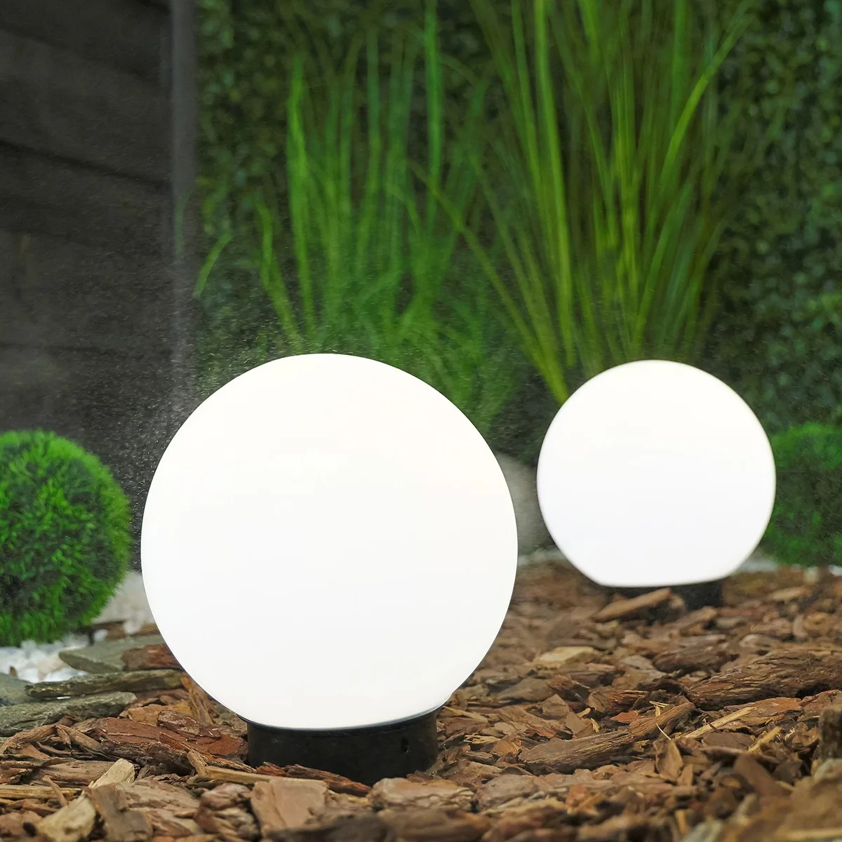 Садовый светильник Lumiled стеклянный E27 30 см белый IP65