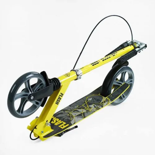 Самокат двоколісний Best Scooter сталева рама з ручним гальмом для дітей та дорослих з амортизатором 200мм.