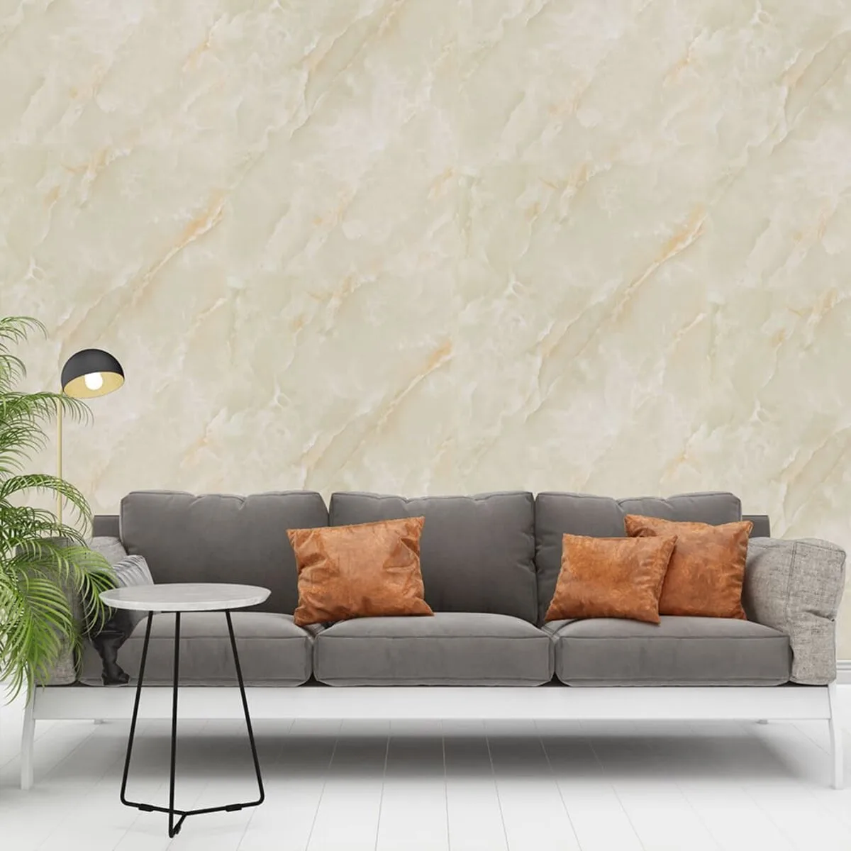 Самоклеюча стінова плитка 600х3000х2 мм PE+PET Сірий для внутрішніх робіт