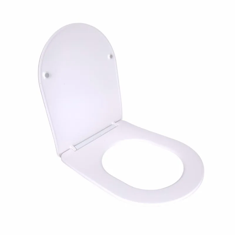 Сиденье для унитаза овальное с микролифтом Quick Release дюропласт 46x36x5 см белое