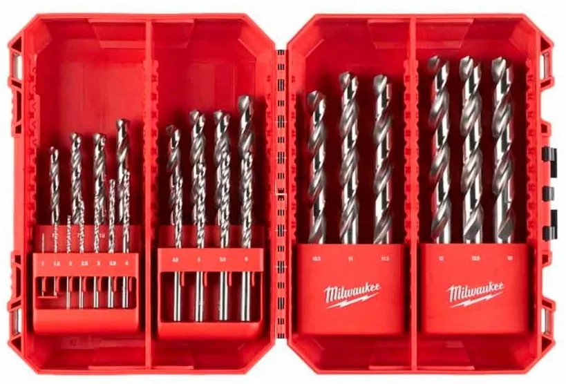 Комплект металевих свердел Milwaukee THUNDERWEB, HSS-G, 1-13мм, у кейсі, 25 шт.