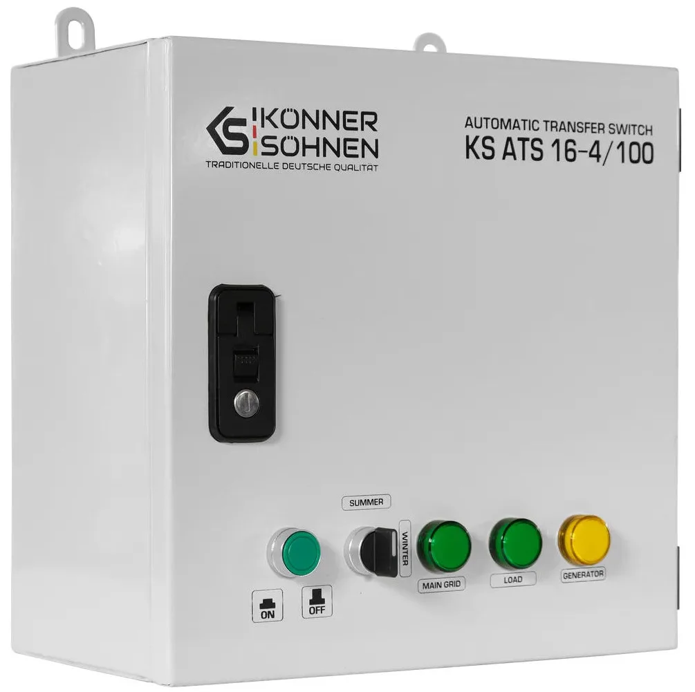 Блок автоматичного перемикання резервного живлення KonnerSohnen KS ATS 16-4/100 230/400В 100А 12кг