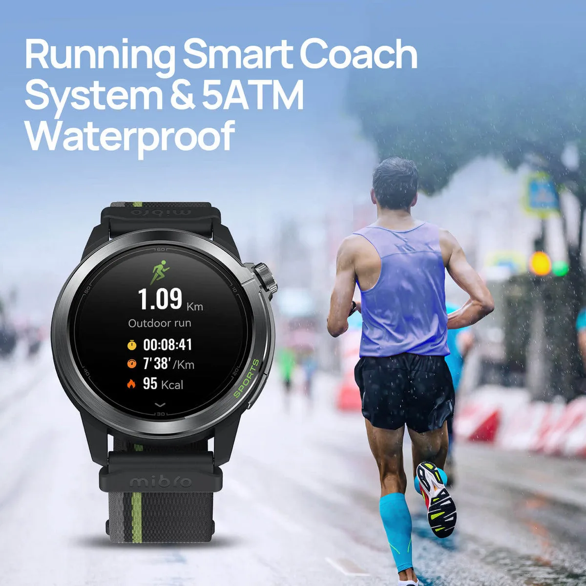 Смарт-годинник Mibro AMOLED 1.32" 46мм ліловий 5ATM GPS Bluetooth 5.3
