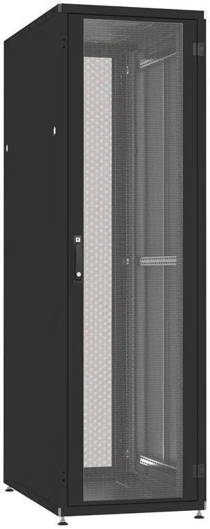 Шкаф ZPAS 19", 24U, SZB IT, одностворчатые передние и задние перфорированные двери, 600x800 мм, максимальная нагрузка 1000 кг, черный.