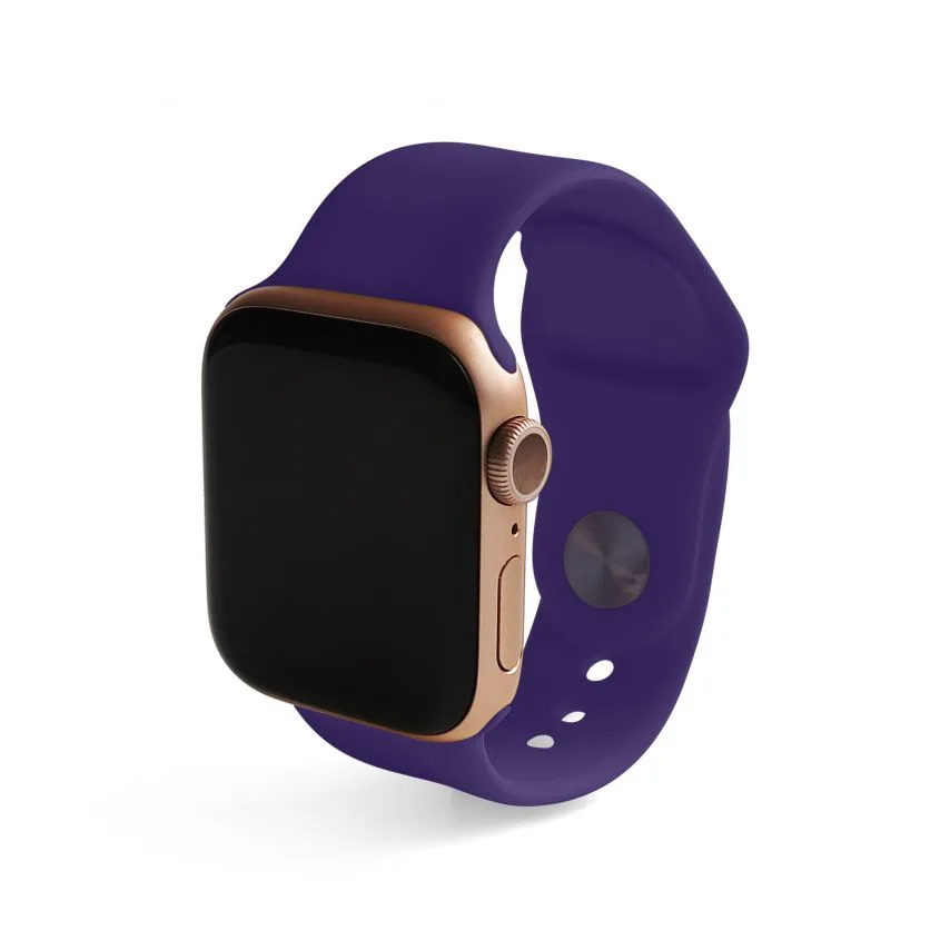Ремешок Apple Watch силиконовый 38-40 мм S/M темно-фиолетовый