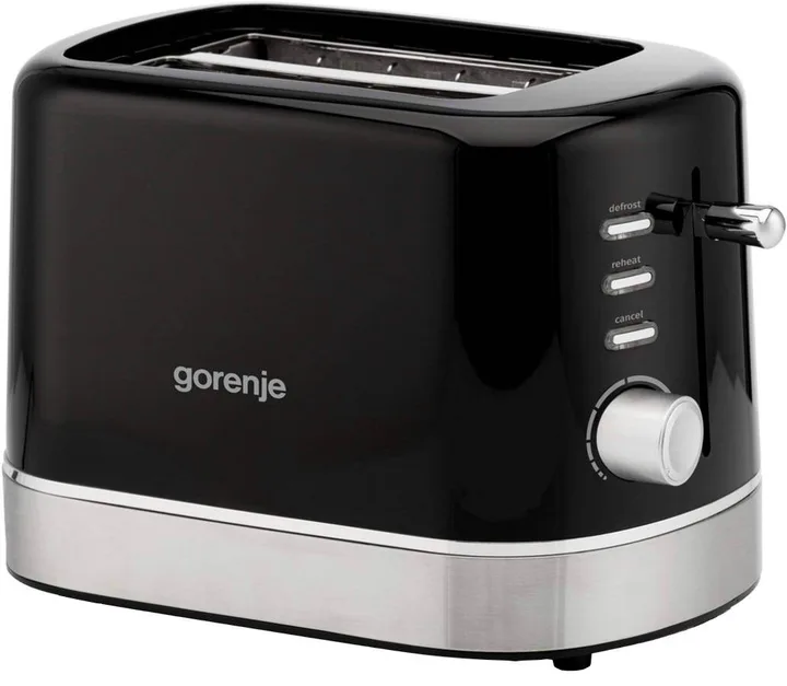 Тостер Gorenje пластик 16,2х27,5х18,9 см чорний 850 Вт 2 тости 7 режимів обсмажування