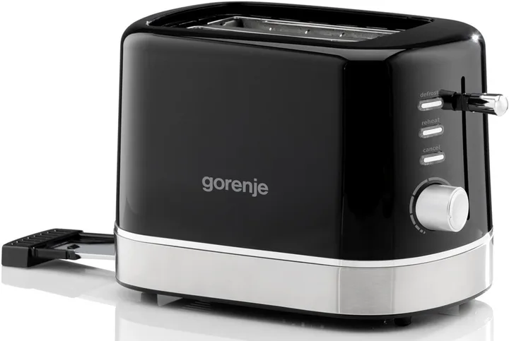 Тостер Gorenje пластик 16,2х27,5х18,9 см чорний 850 Вт 2 тости 7 режимів обсмажування