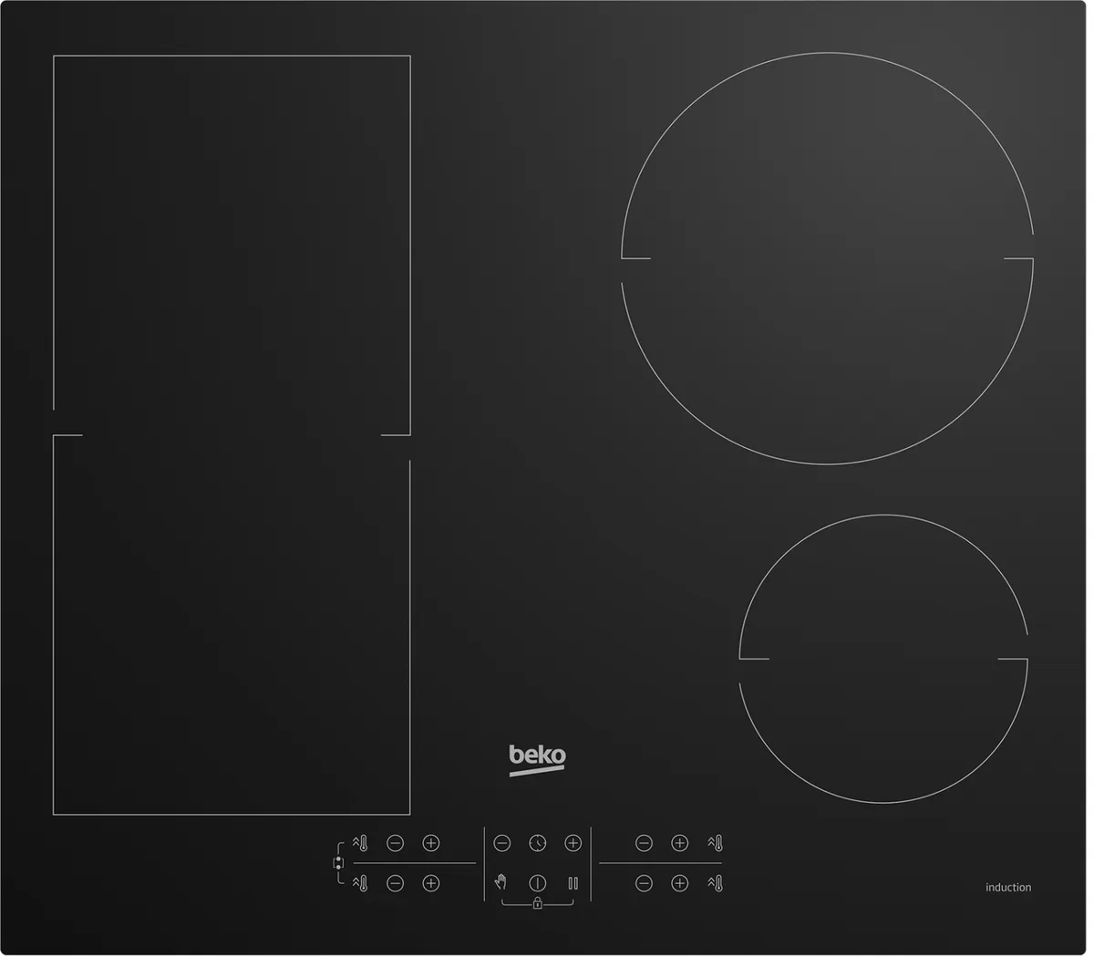 Електрична варильна поверхня Beko Склокераміка 60х5,2х51 см Чорна 4 конфорки