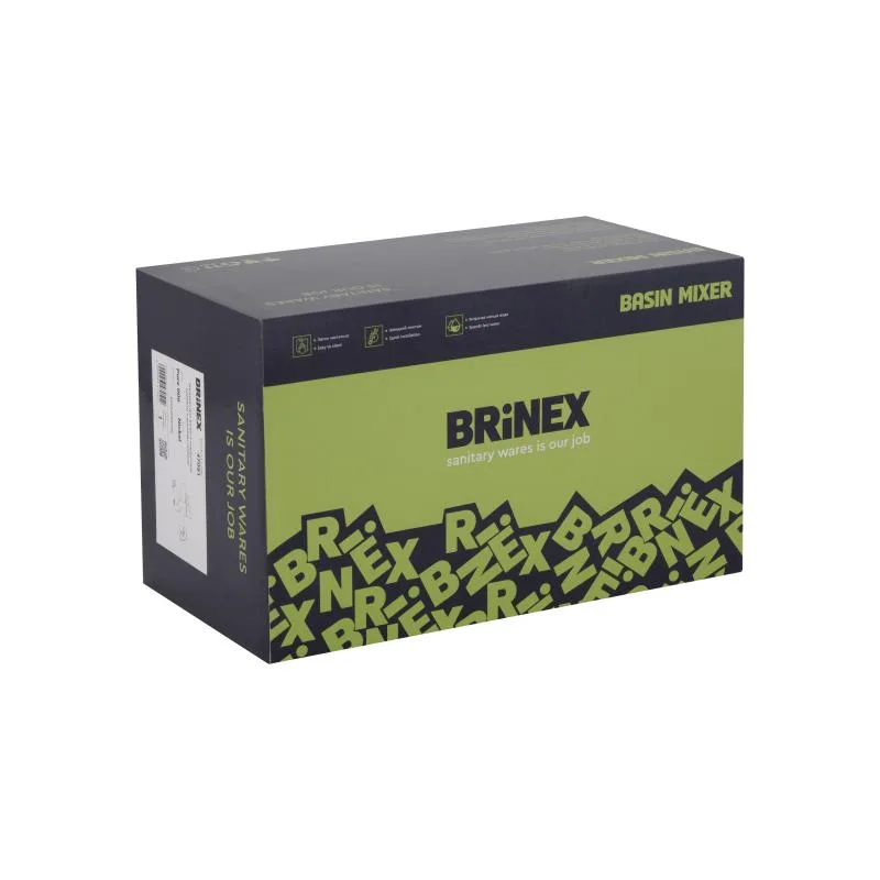 Смеситель для ванны Brinex Pure 006 поворотный никель нержавеющая сталь 113 мм