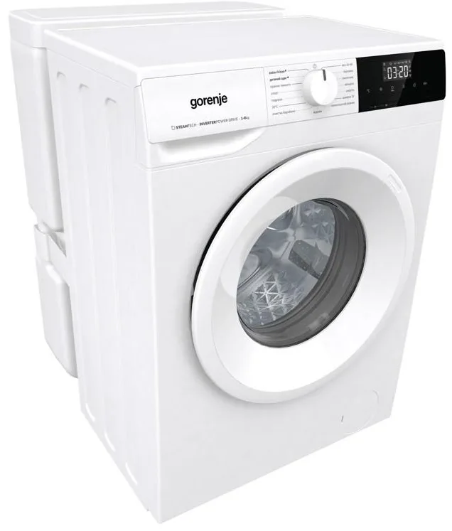 Фронтальна пральна машина Gorenje, 7 кг, 1200 об/хв, клас енергоефективності A+, 60 см, з дисплеєм, паровою функцією та інверторни