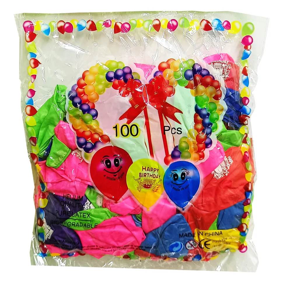 Повітряні кулі Bambi латекс 11 дюймів мікс кольорів 100 штук