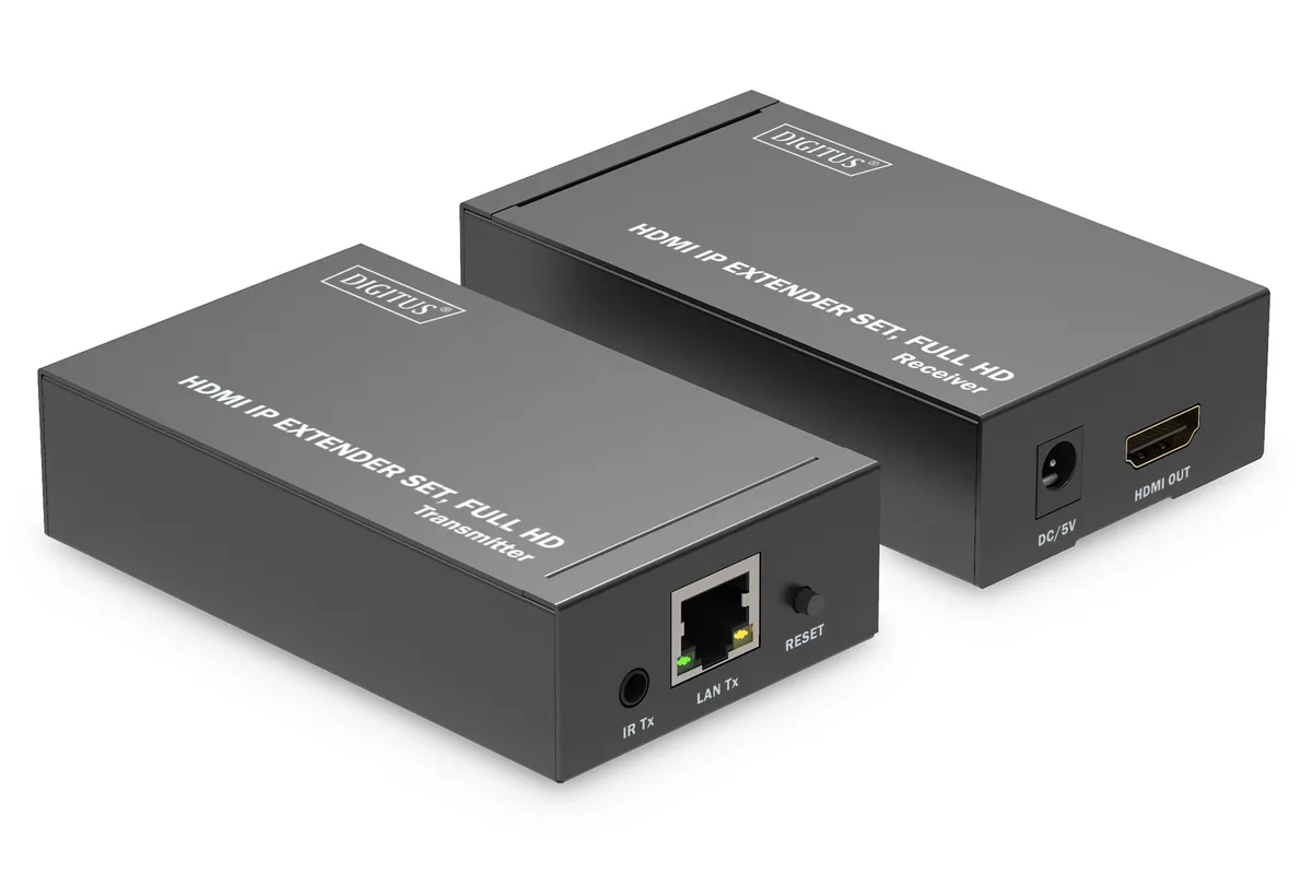 Набор IP-видеоподовжителей DIGITUS HDMI, Full HD, 1080p, один ко многим, 120 м