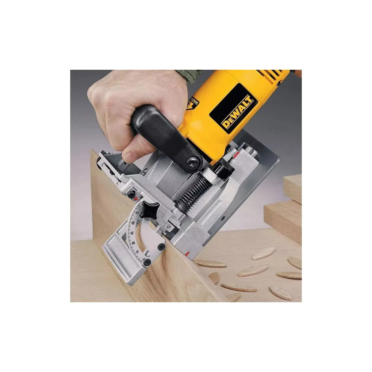 Фрезер ламельный DeWalt 600Вт 10000об/мин 100мм для столярки и мебели легкий фрезер 3кг