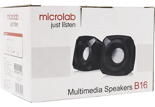 Акустична система MICROLAB B-16 2.0, USB, mini-jack, чорний