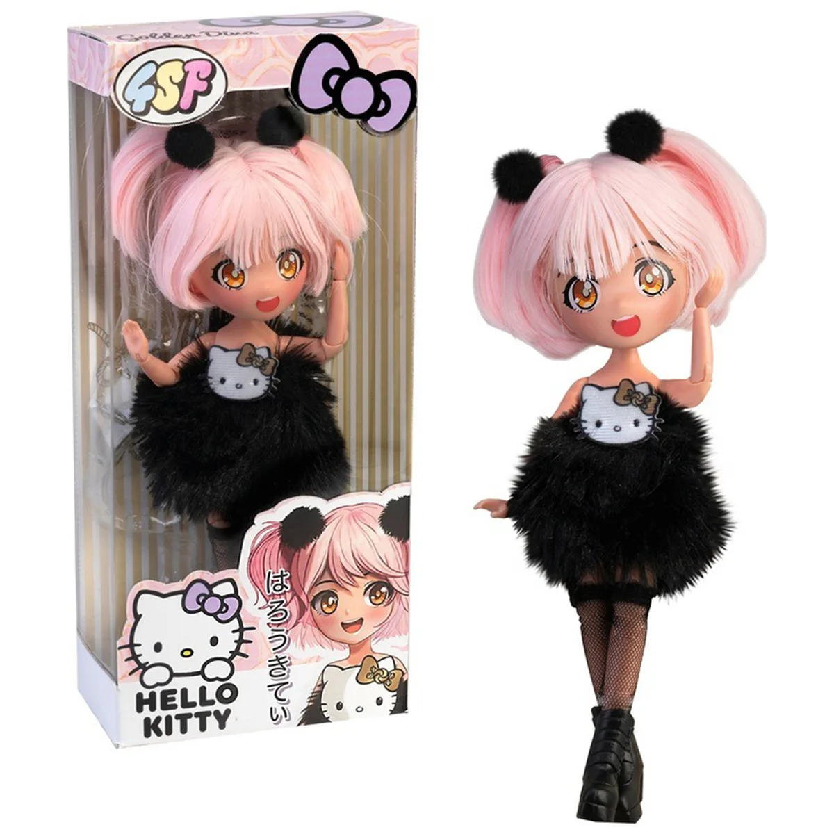 Лялька 4SF Manga Dolls Hello Kitty комбіновані матеріали 19,5 см золота