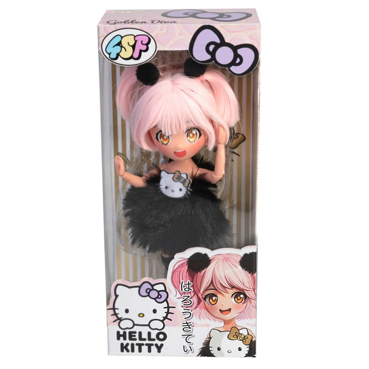 Лялька 4SF Manga Dolls Hello Kitty комбіновані матеріали 19,5 см золота