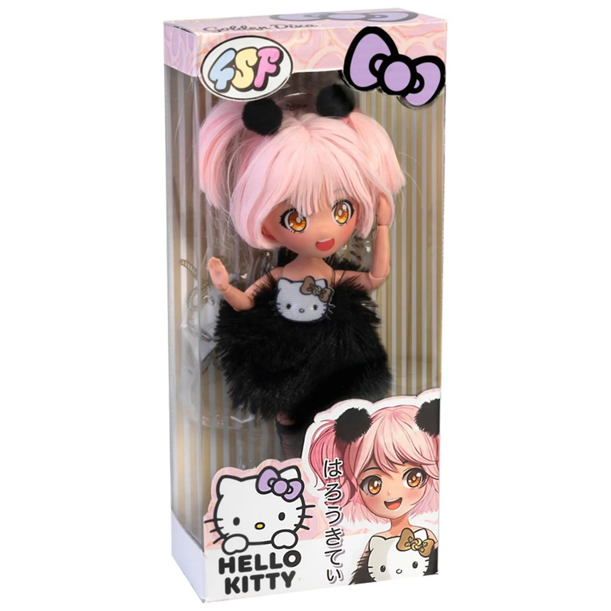 Лялька 4SF Manga Dolls Hello Kitty комбіновані матеріали 19,5 см золота