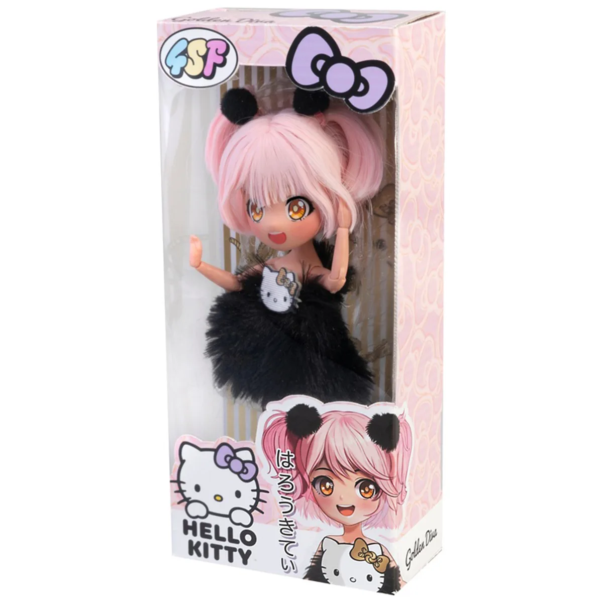 Лялька 4SF Manga Dolls Hello Kitty комбіновані матеріали 19,5 см золота