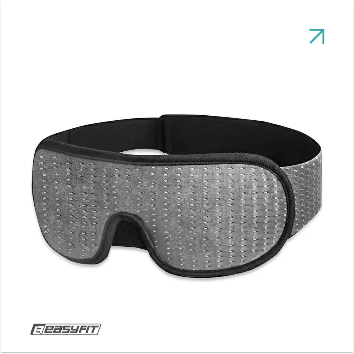 Маска для сну 3D EasyFit з поліуретану 68х22х8,5 см сірого кольору.