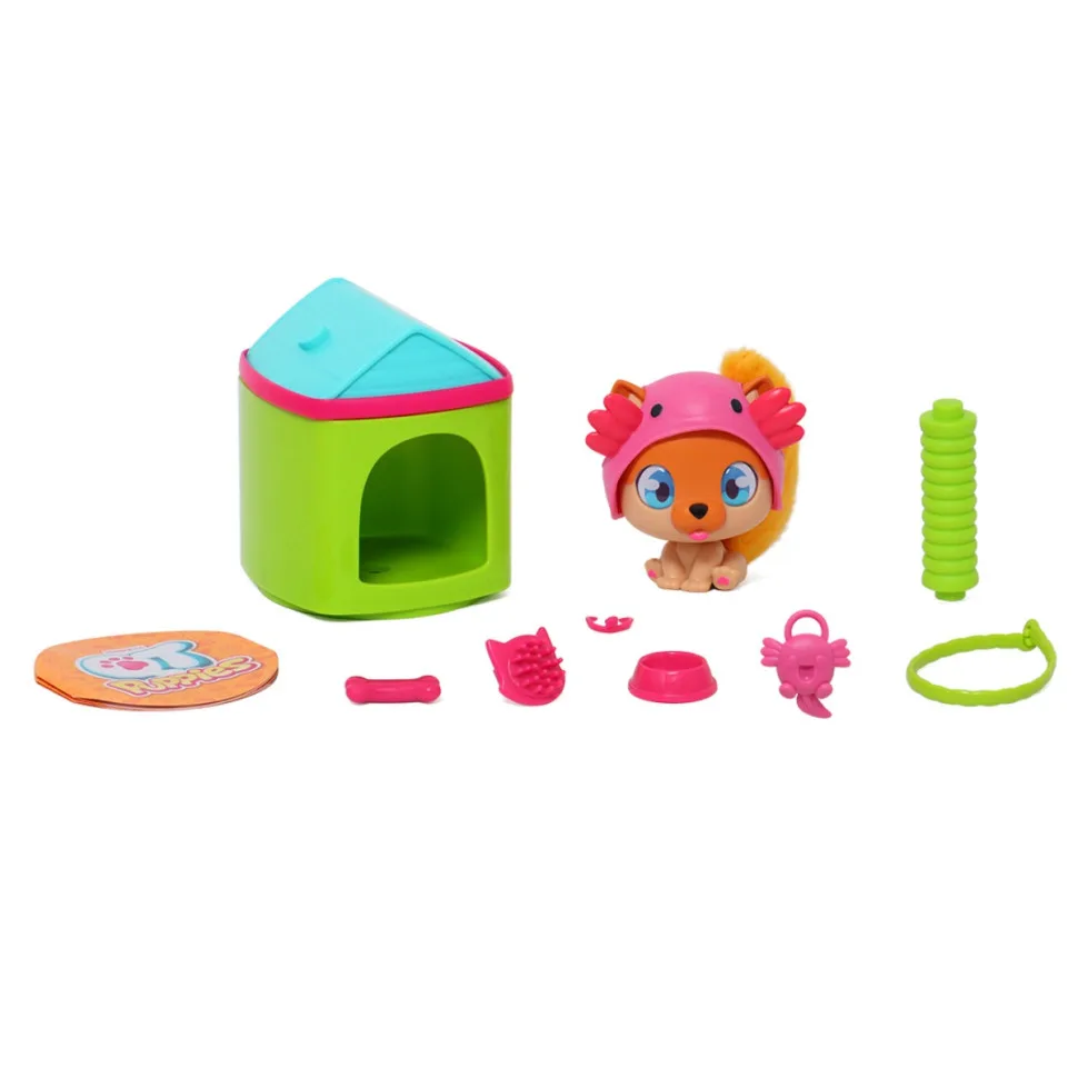 Детский игровой набор QT Puppies фигурка щенка домик 6 аксессуаров для детей от 3 лет