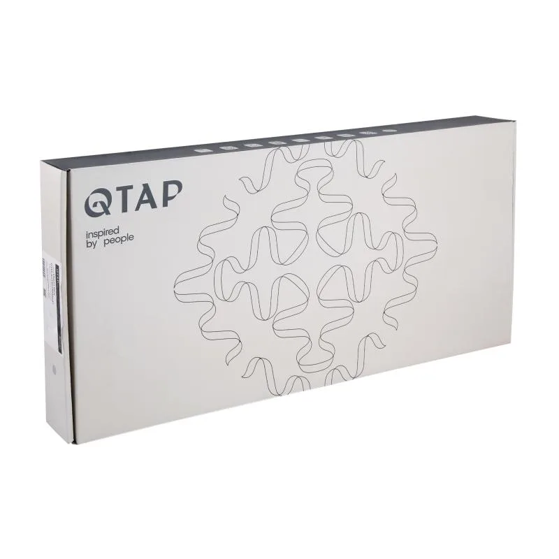 Смеситель кухонный Qtap Vlasta New QTVLA344GMB выдвижной 242 мм латунь нержавеющая сталь