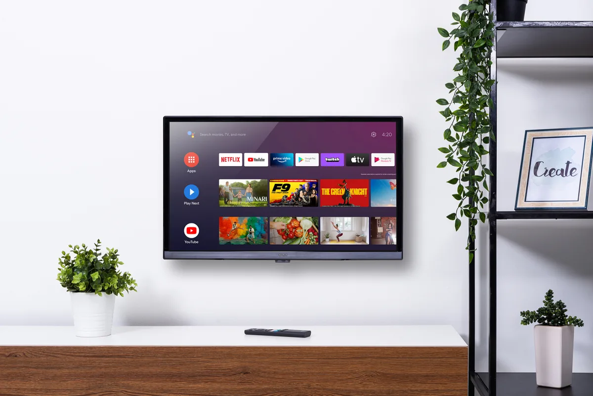 LED телевизор ERGO 24 дюйма черный VA HD Smart TV