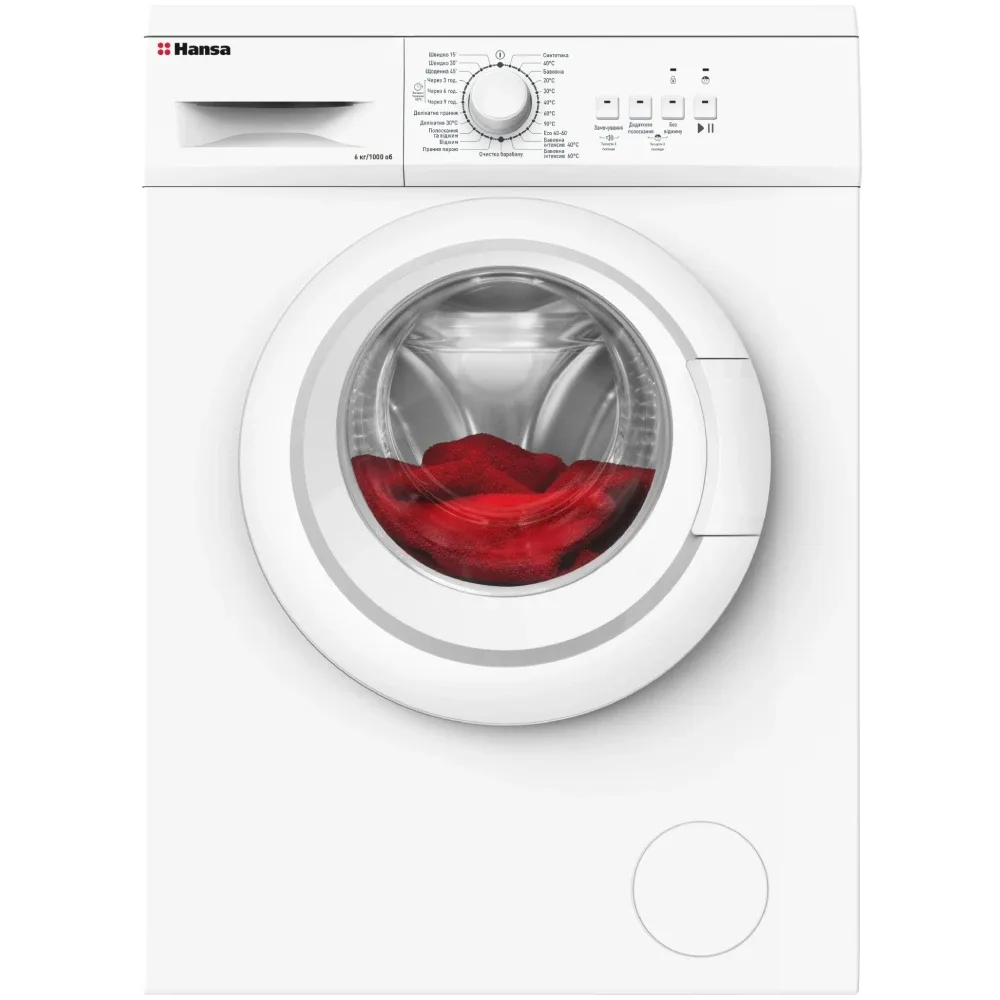 Пральна машина Hansa фронтальна 6 кг 1000 об/хв 40 см біла