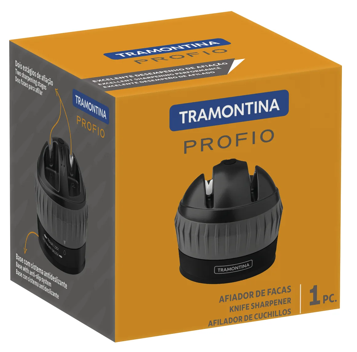 Точило для ножів Tramontina Profio 66х66х60 мм з системою протиковзання