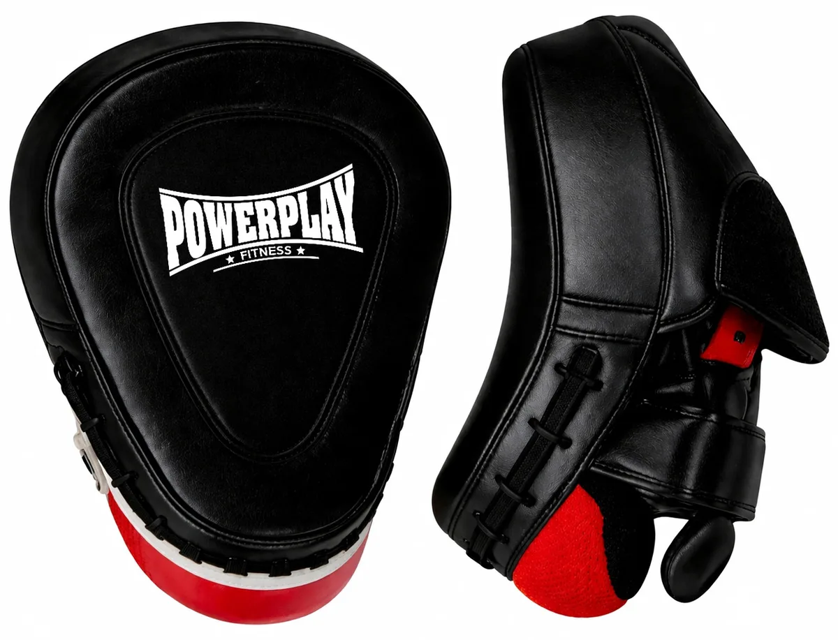 Лапи боксерські Active Point PU 23х19х6 см чорні-білі
