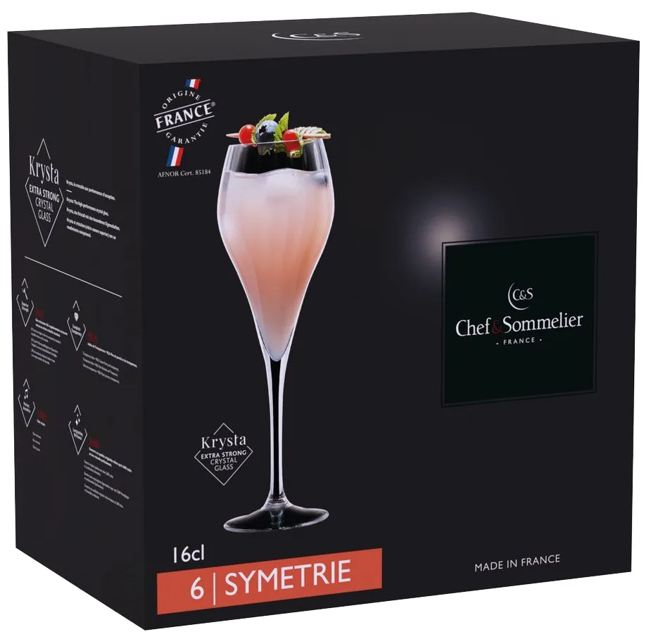 Набір келихів Chef&Sommelier Krysta 160 мл 6 шт для шампанського