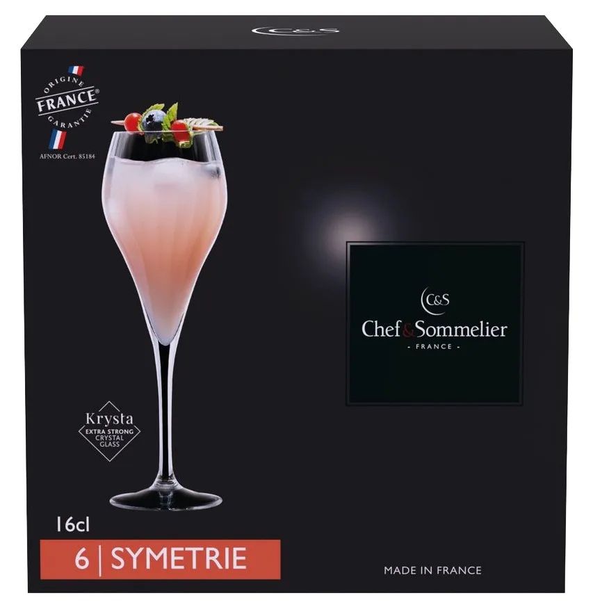 Набір келихів Chef&Sommelier Krysta 160 мл 6 шт для шампанського