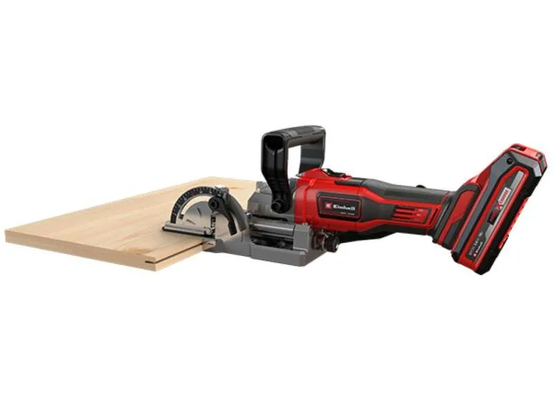 Акумуляторний ламельний фрезер Einhell TE-BJ 18LI - Solo 18В, диск 100х22х3.8мм, 6500 об/хв, вага 2.18 кг, без акумулятора та заря