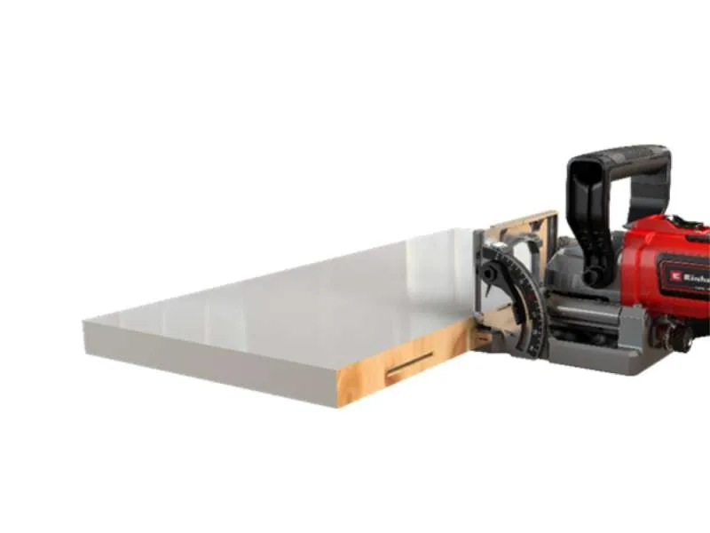 Акумуляторний ламельний фрезер Einhell TE-BJ 18LI - Solo 18В, диск 100х22х3.8мм, 6500 об/хв, вага 2.18 кг, без акумулятора та заря
