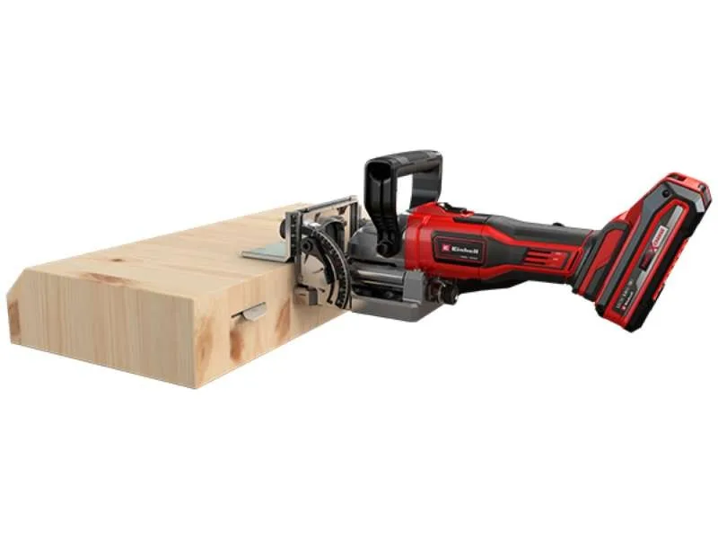 Акумуляторний ламельний фрезер Einhell TE-BJ 18LI - Solo 18В, диск 100х22х3.8мм, 6500 об/хв, вага 2.18 кг, без акумулятора та заря