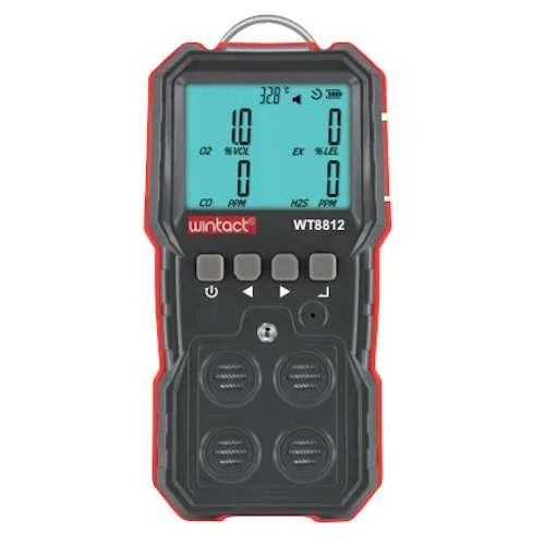 Газоаналізатор 4-в-1 WINTACT WT8812 портативний пластик чорний 0,2 кг