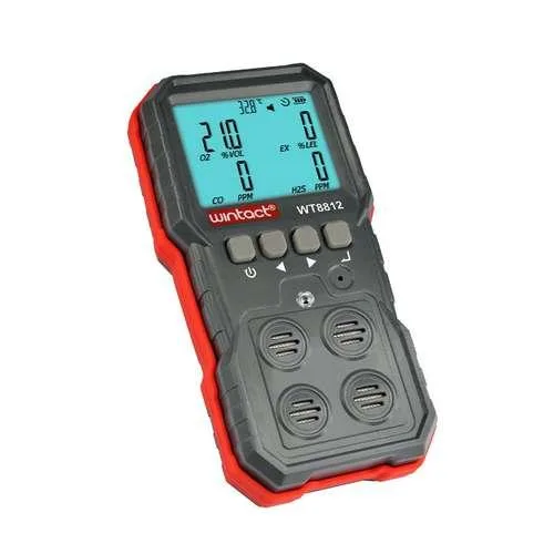 Газоаналізатор 4-в-1 WINTACT WT8812 портативний пластик чорний 0,2 кг