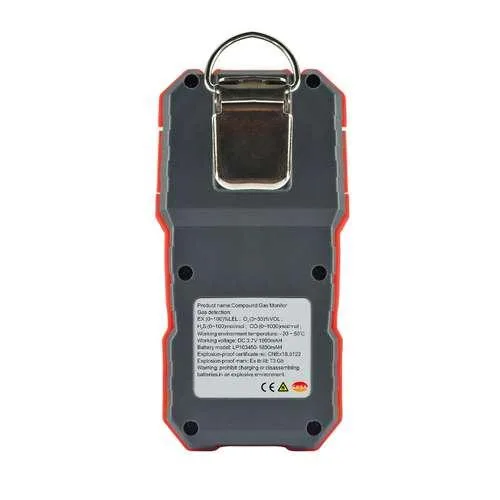 Газоаналізатор 4-в-1 WINTACT WT8812 портативний пластик чорний 0,2 кг