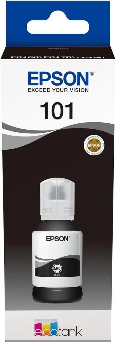 Контейнер з чорнилом Epson 101 EcoTank L14150/L4150/L4160/L4260/L4267/L4360/L6160/L6170/L6190/L6270/L6290 black pigm