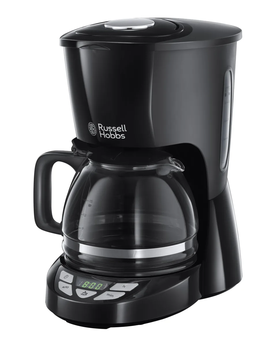 Кавоварка Russell Hobbs крапельного типу Textures Plus 1.25л, для меленої кави, чорного кольору.
