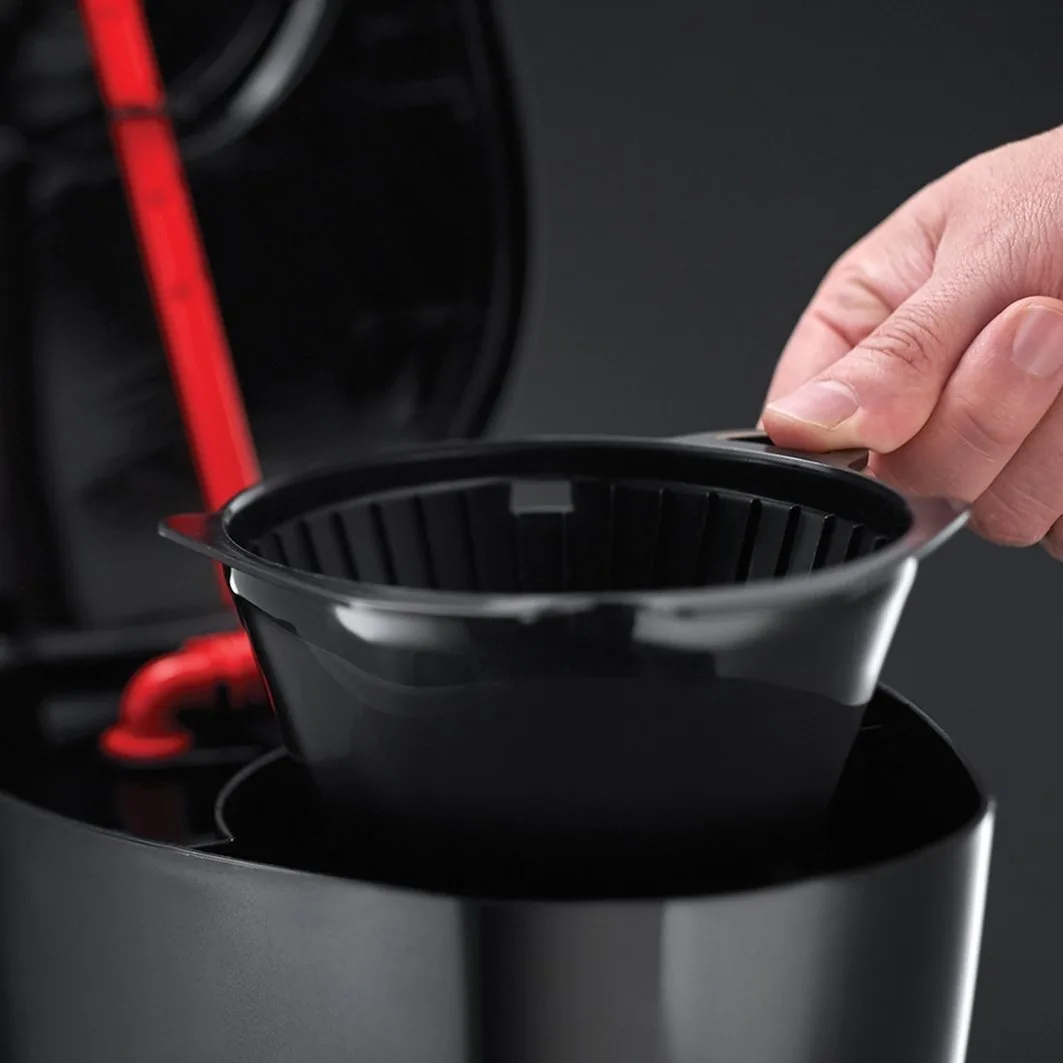 Кавоварка Russell Hobbs крапельного типу Textures Plus 1.25л, для меленої кави, чорного кольору.