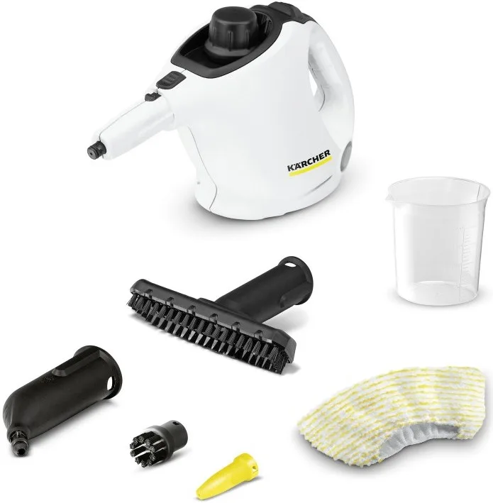 Пароочисник Karcher SC 1, 1200 Вт, 200 мл, 3 бар, білий - компактний паровий очищувач Karcher SC 1, потужність 1200 Вт, ємність 20