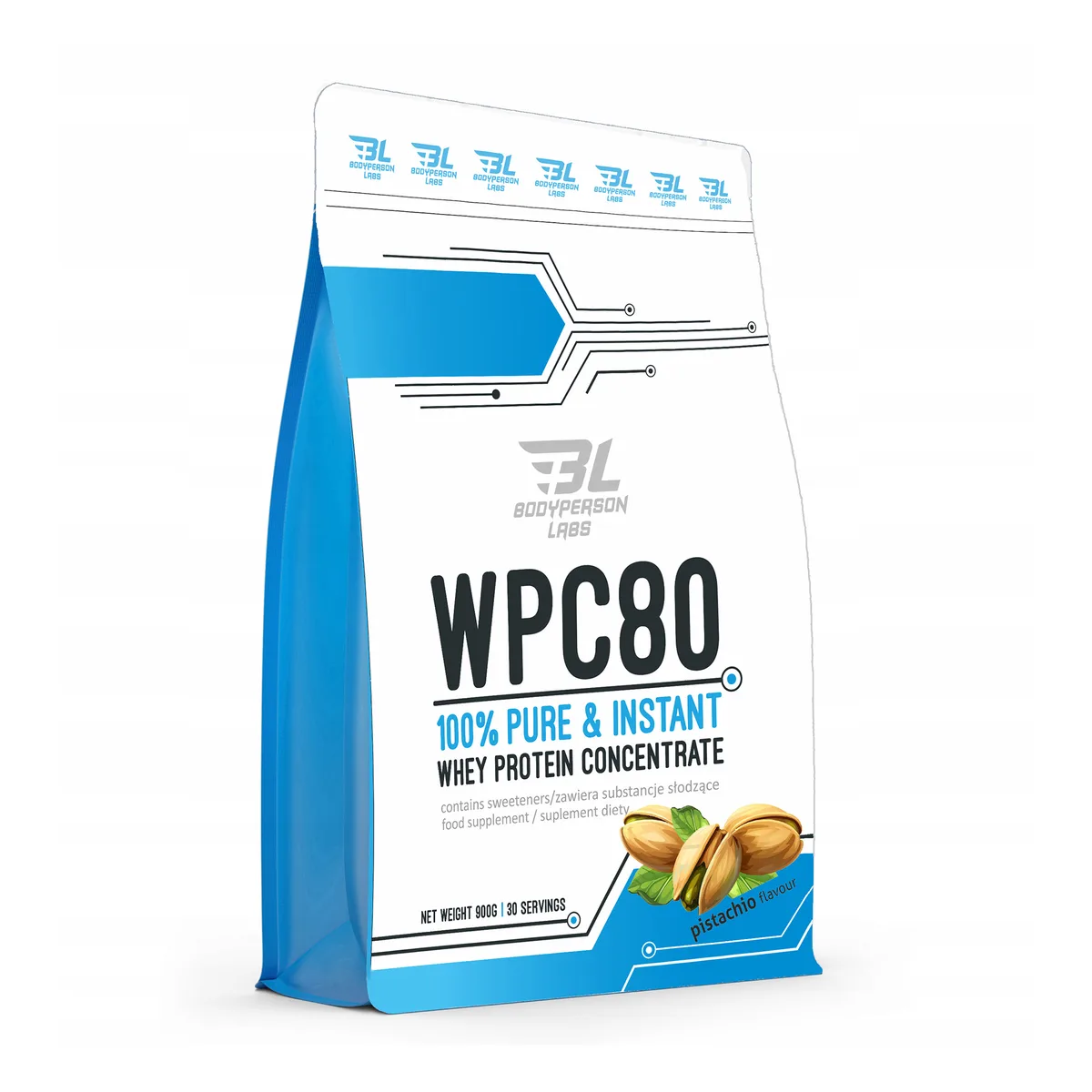 Протеїн Bodyperson Labs WPC80 Преміум сироватка 900 г Фісташка