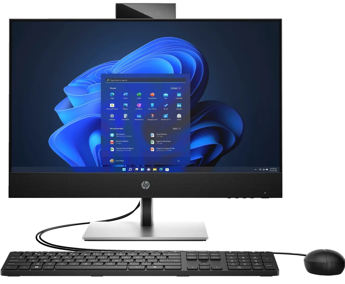 Комп'ютер персональний моноблок HP ProOne 440-G9 23.8" FHD IPS AG, Intel i5-13500T, 16GB, F512GB, UMA, WiFi, кл+м, 3р, Win11P, чорний