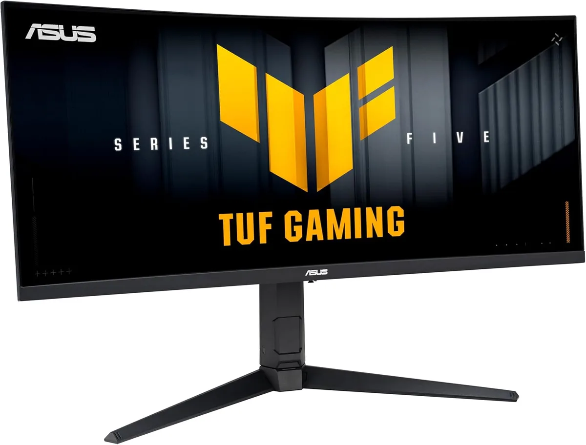 Монитор Asus 34" TUF Gaming VG34WQML5A 2xHDMI, 2xDP, 3xUSB, MM, VA, 3440x1440, 21:9, 250Hz, 0.5ms, sRGB 130%, изогнутый, AdaptiveSync, HAS, HDR400.