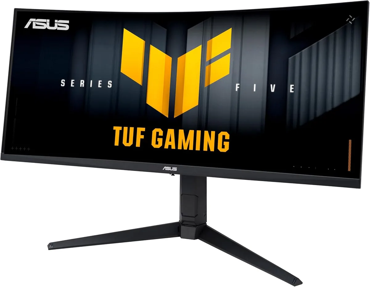 Монитор Asus 34" TUF Gaming VG34WQML5A 2xHDMI, 2xDP, 3xUSB, MM, VA, 3440x1440, 21:9, 250Hz, 0.5ms, sRGB 130%, изогнутый, AdaptiveSync, HAS, HDR400.