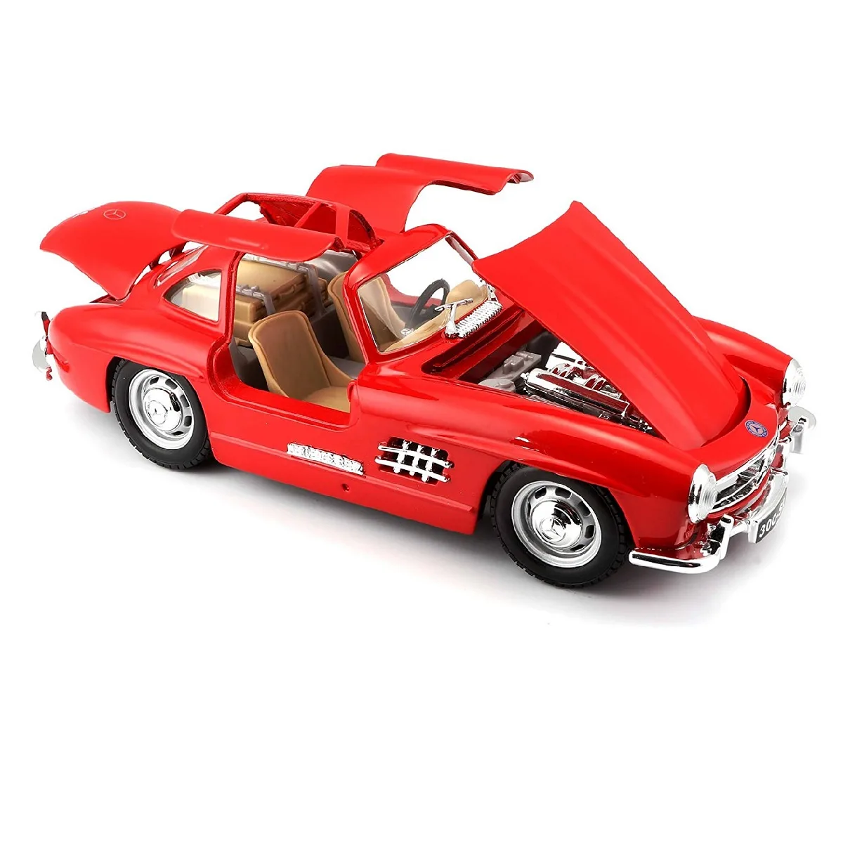 Автомодель Bburago метал 1:24 червоний сріблястий