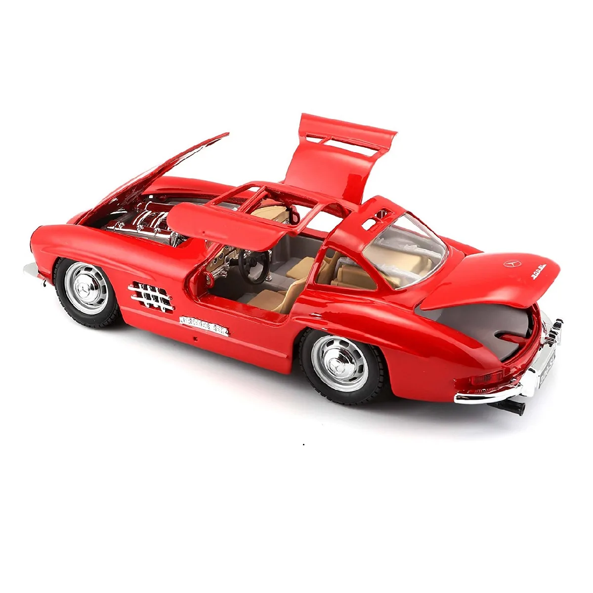Автомодель Bburago метал 1:24 червоний сріблястий