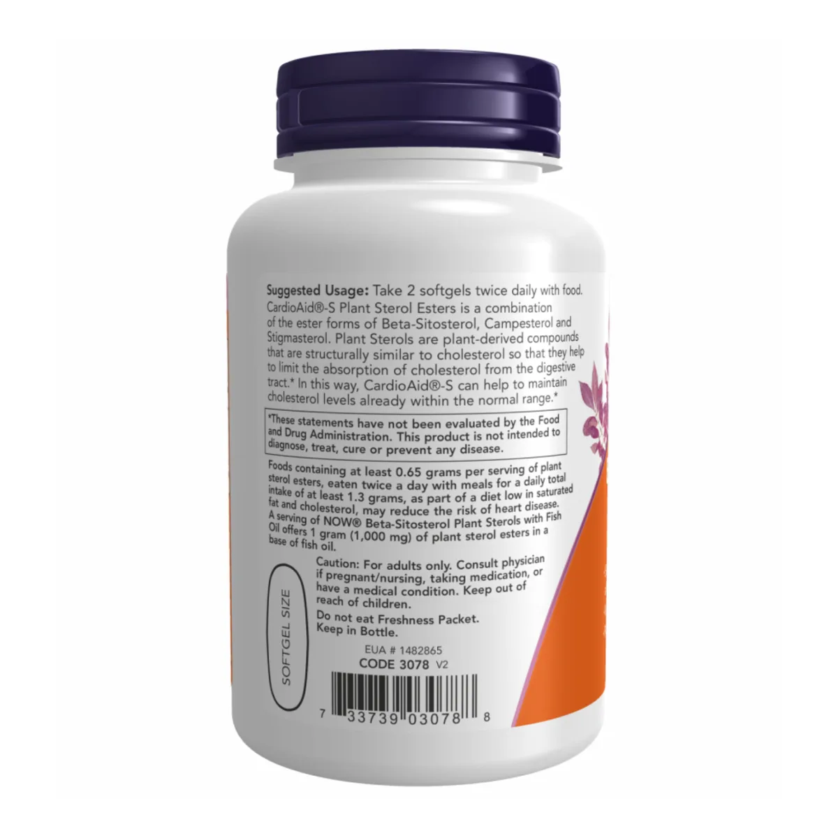 Now Foods Beta-Sitosterol Plant Sterols 90 sgels - Риб'ячий жир