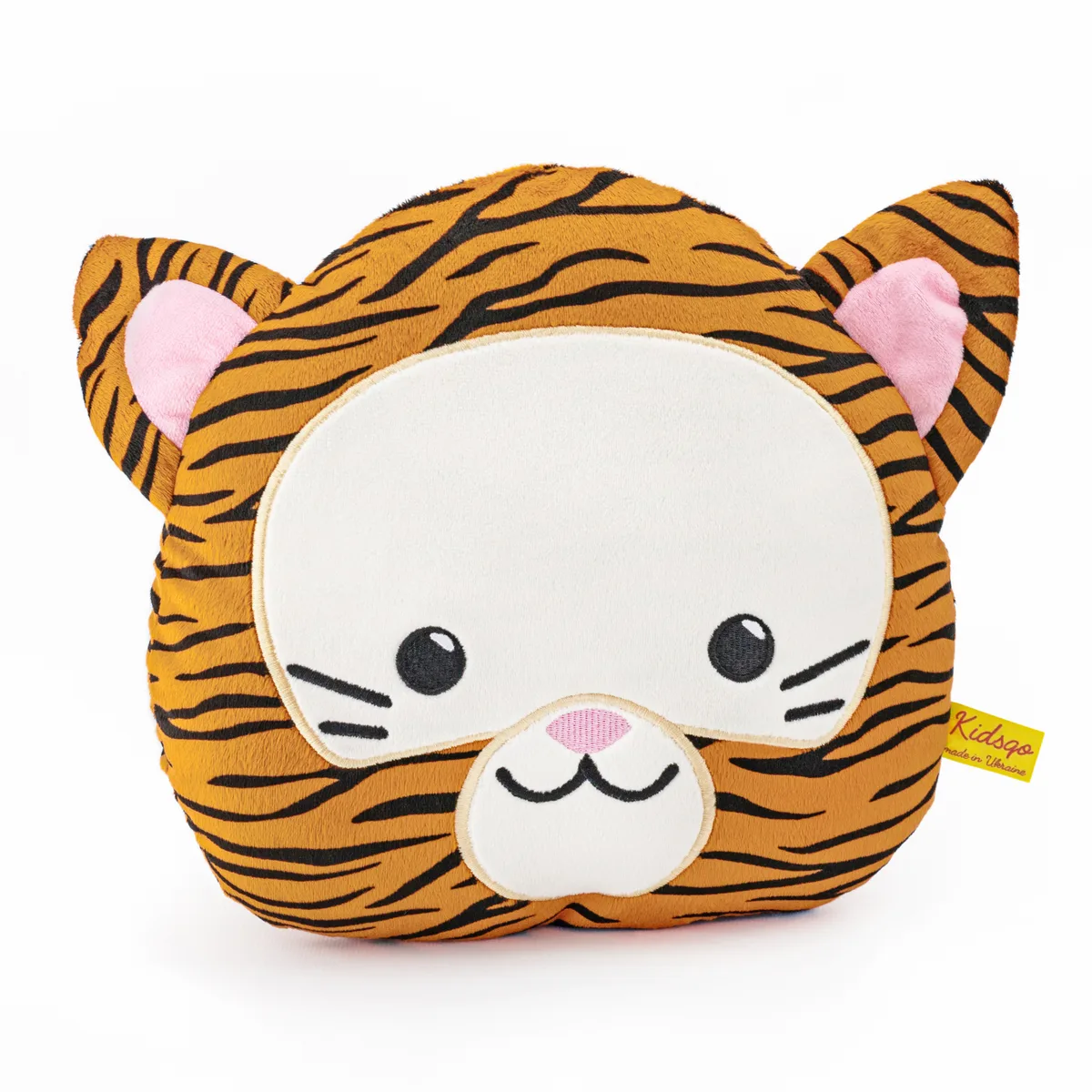 М'яка подушка Kidsqo гіпоалергенний холлофайбер 26х32х10 см тигреня
